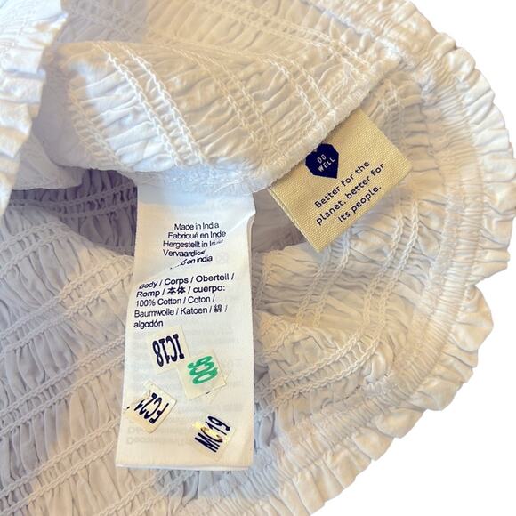 Madewell Lexi Poplin Smocked Halter Crop Top Women’s size medium - Picture 6 of 9